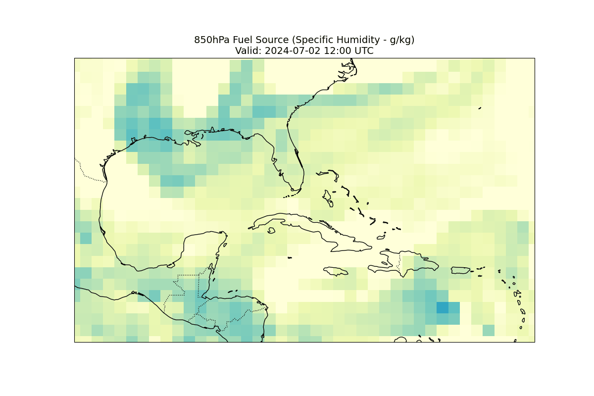 Beryl fuel moisture